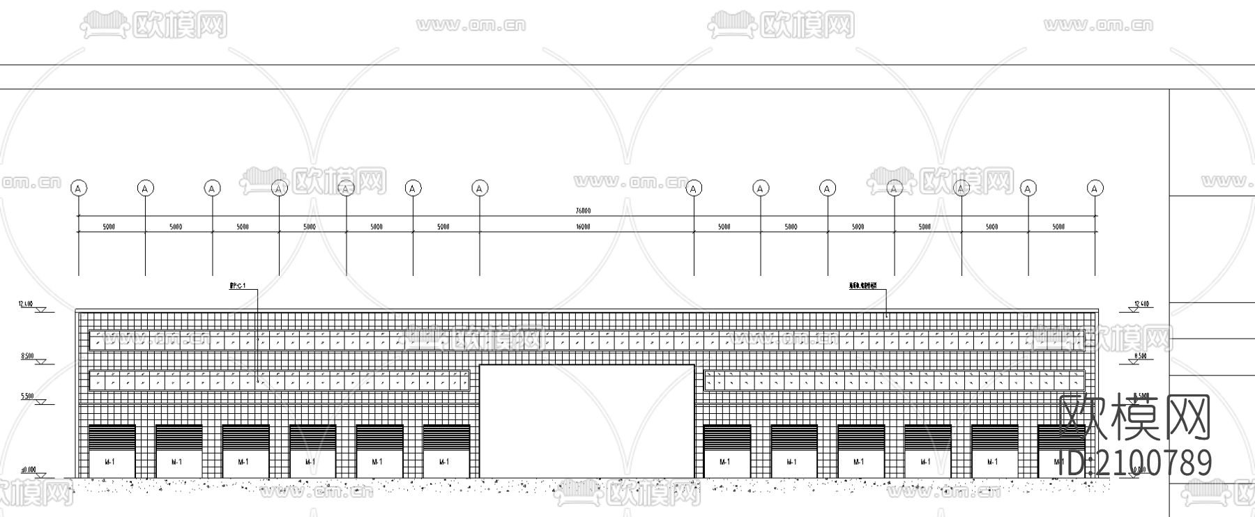 钢结构工程cad图纸下载（渲染图4）