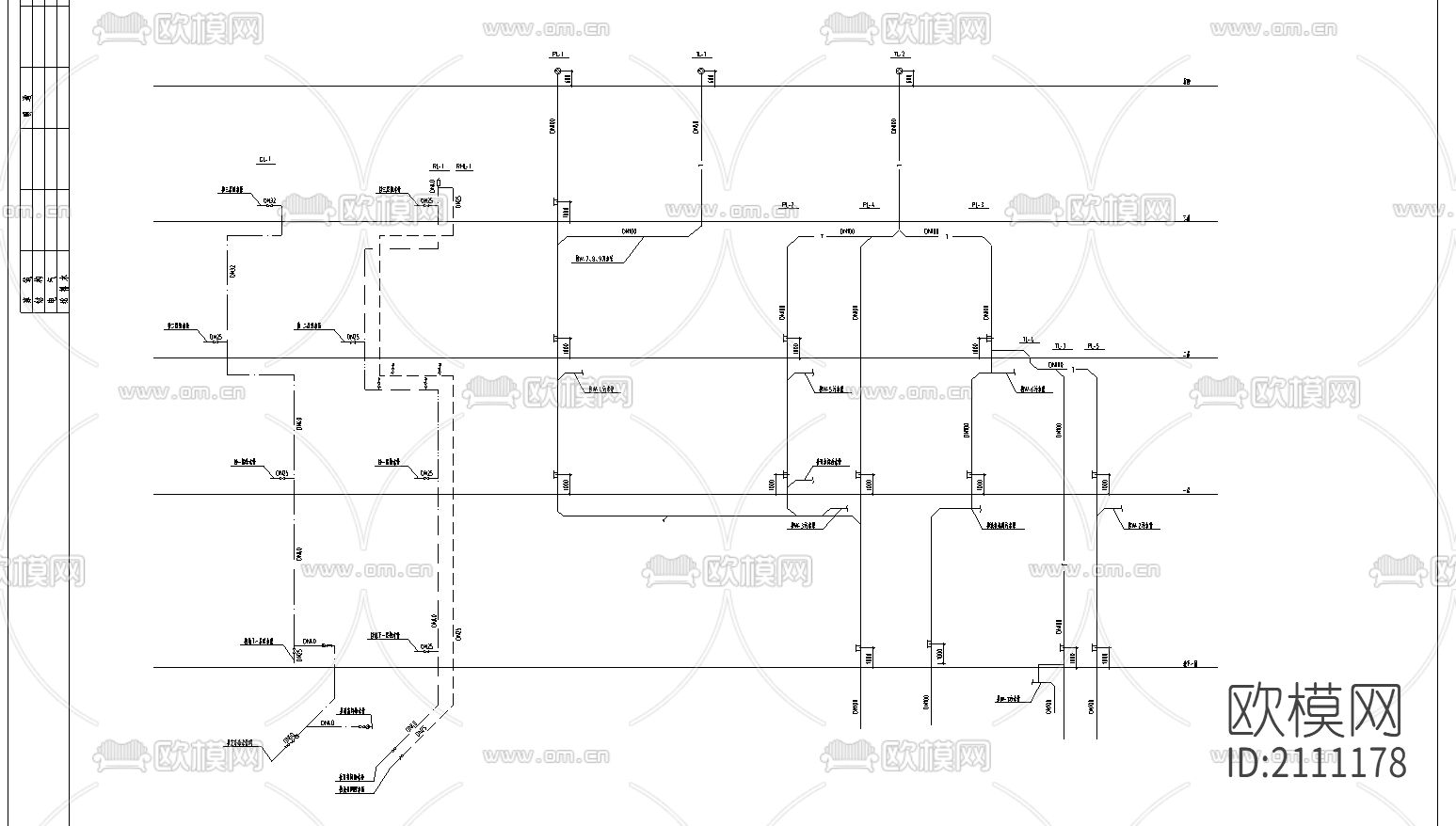 给排水cad平面图下载（渲染图4）