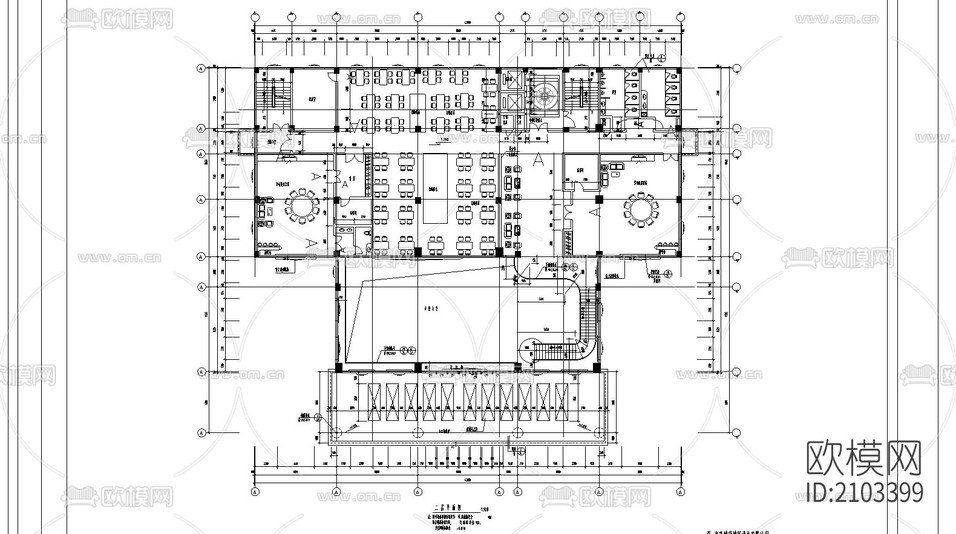 新錦城賓館cad施工圖下載(渲染圖3)