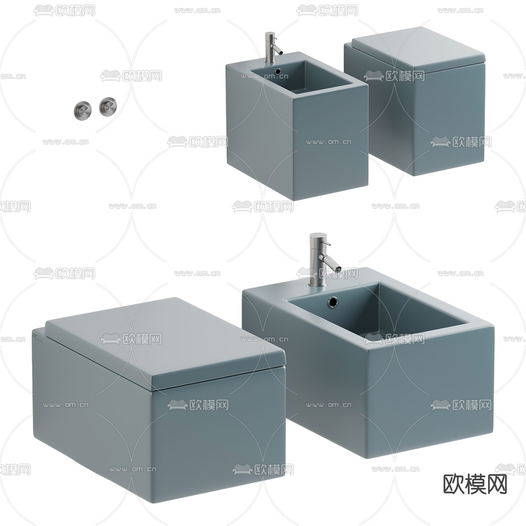 现代洁具马桶妇洁器3d模型下载