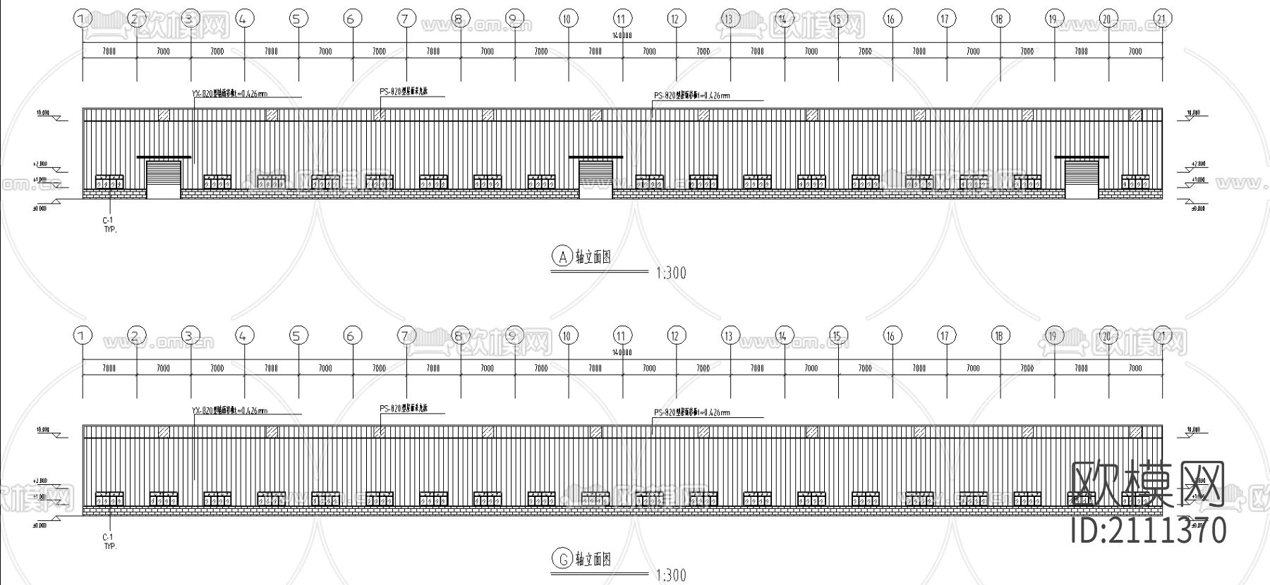 钢结构cad图纸下载（渲染图1）