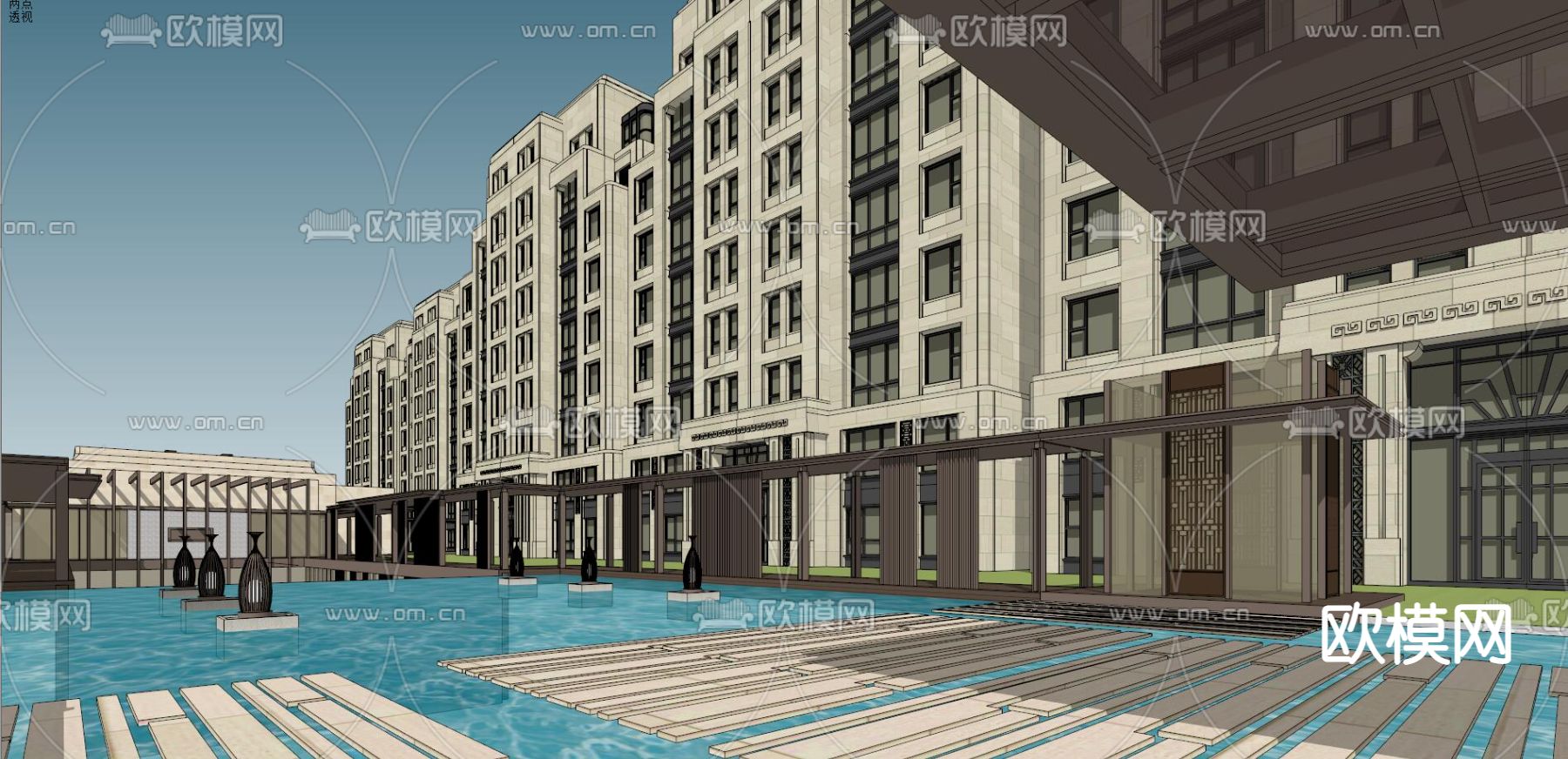 新古典南京五矿翡玉方山su模型