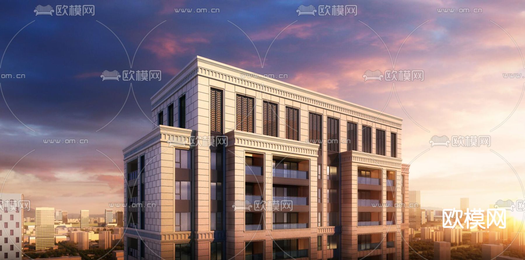 新古典高品质小区su模型