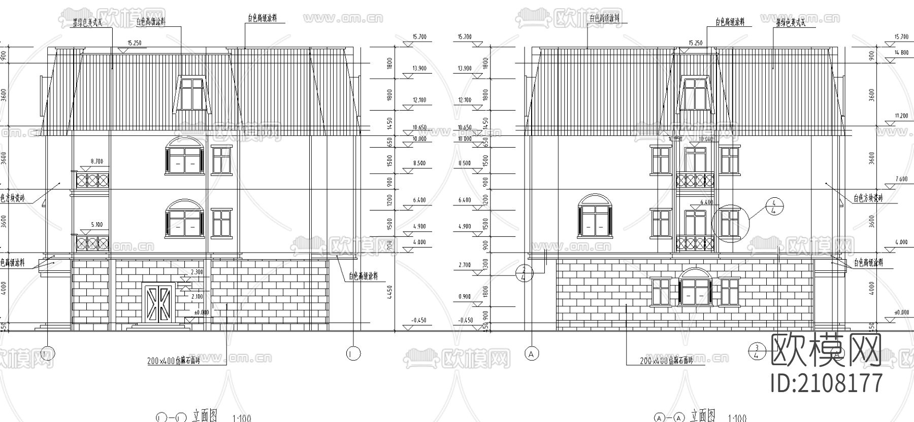 招待所建筑cad施工图下载（渲染图4）