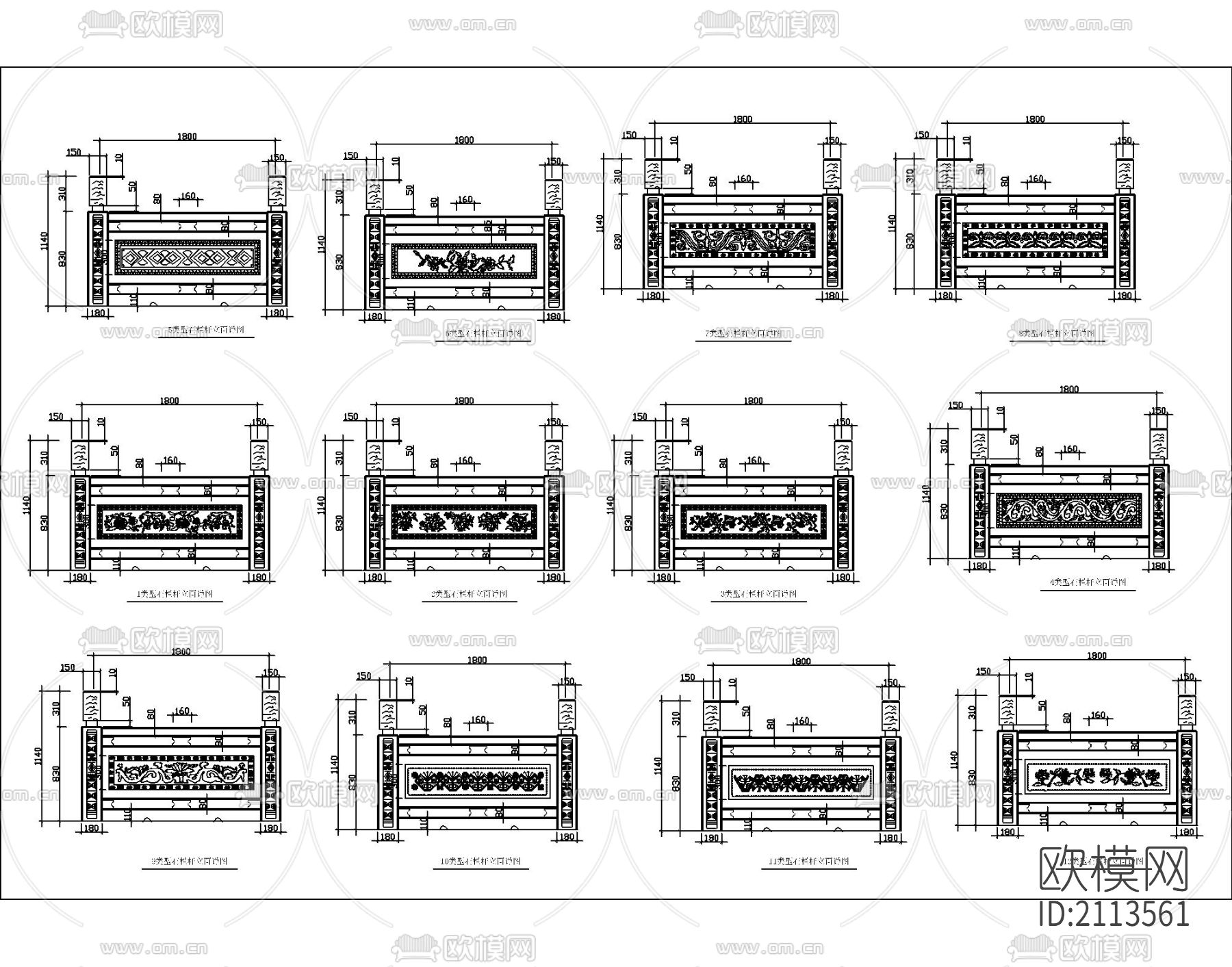 古建筑cad节点图下载（渲染图1）