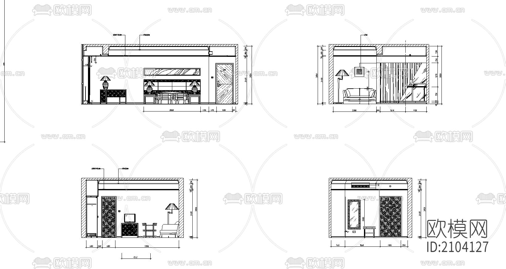 别墅cad施工图下载（渲染图2）