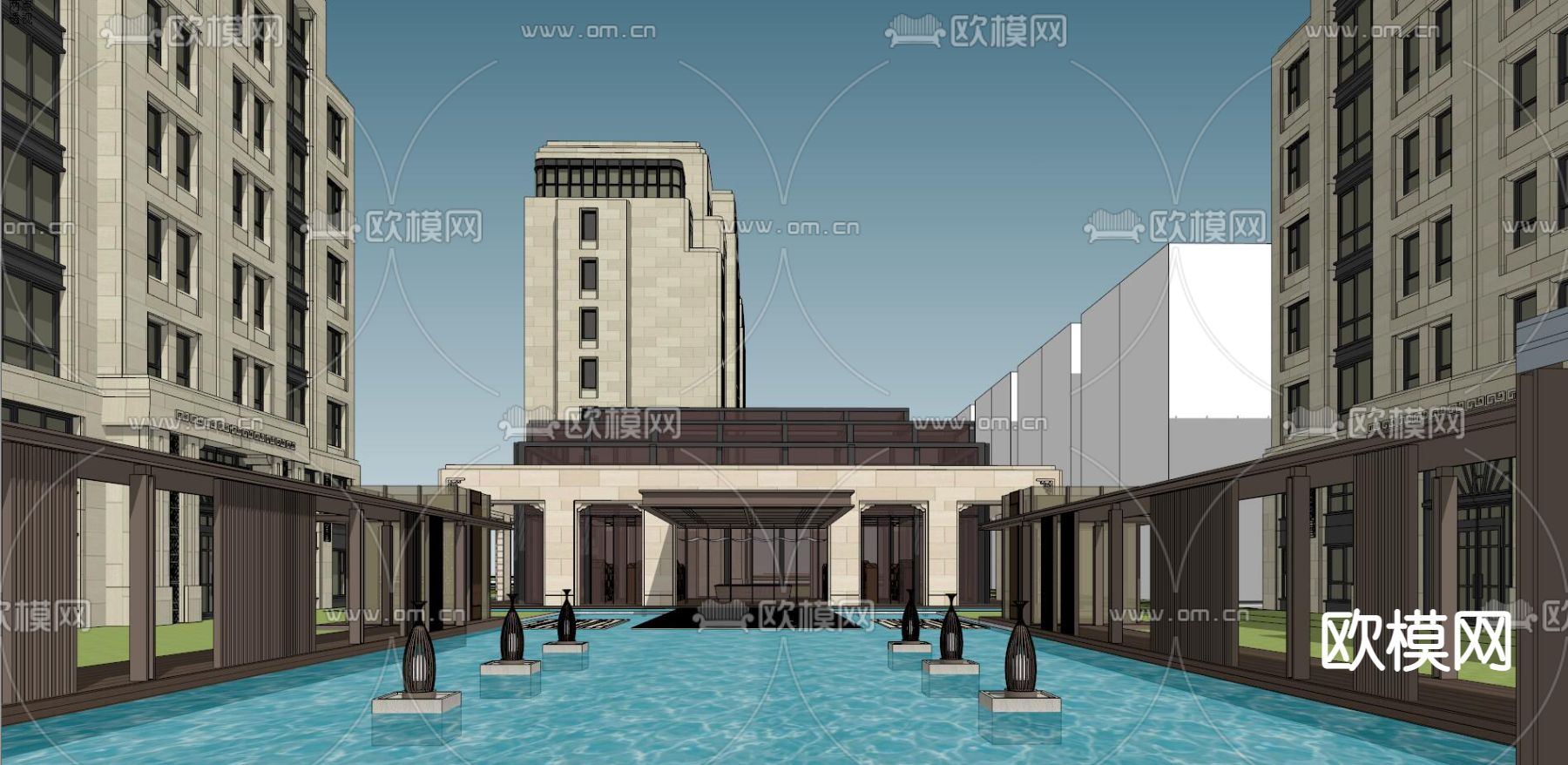 新古典南京五矿翡玉方山su模型