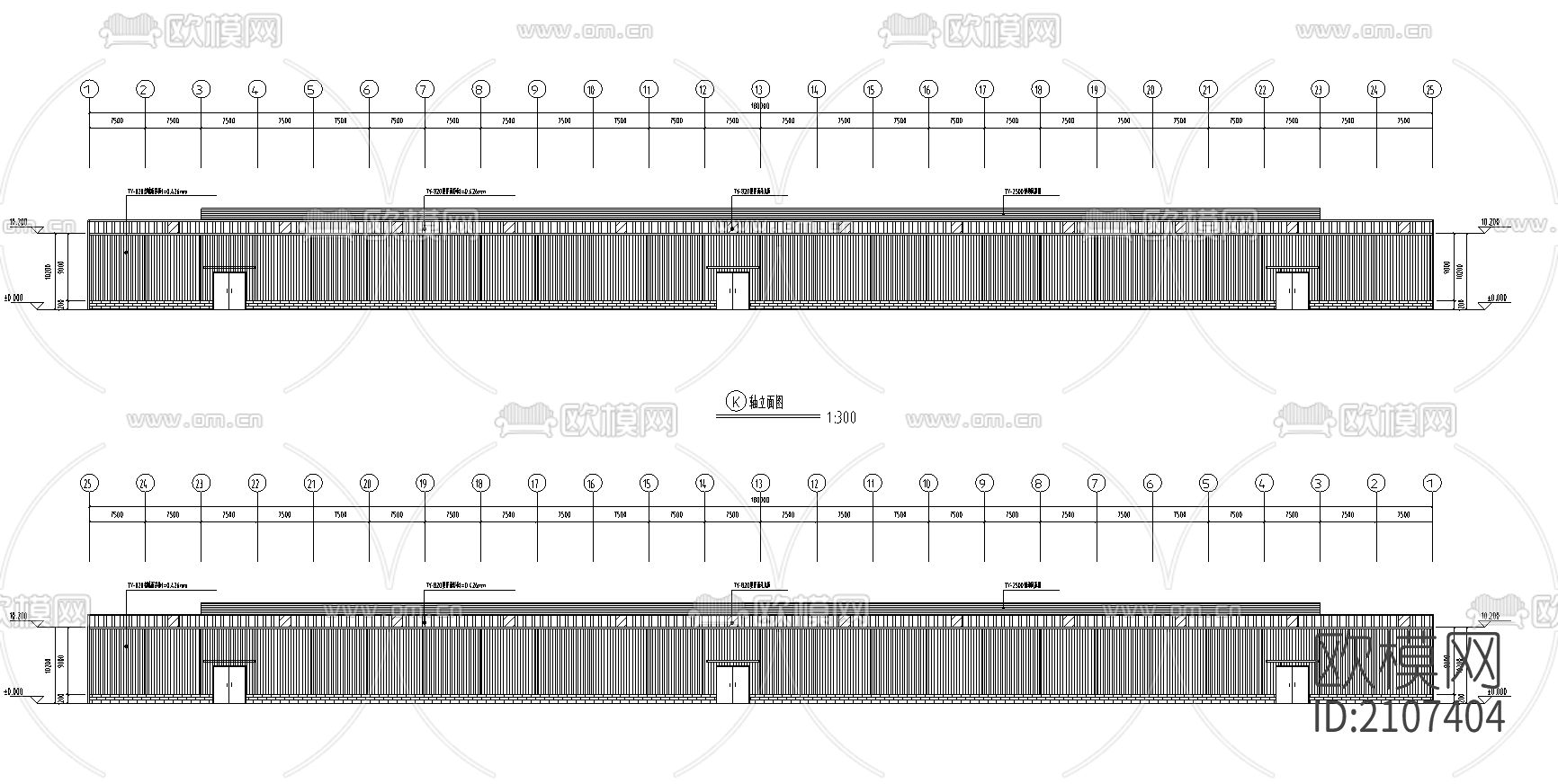 钢结构基地工程cad施工图下载（渲染图3）