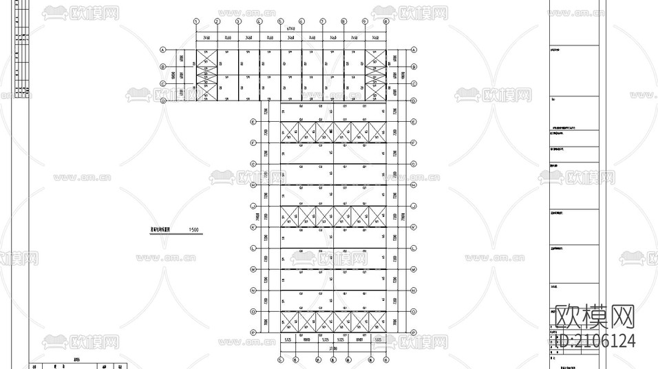 公司钢结构cad施工图下载(渲染图2)