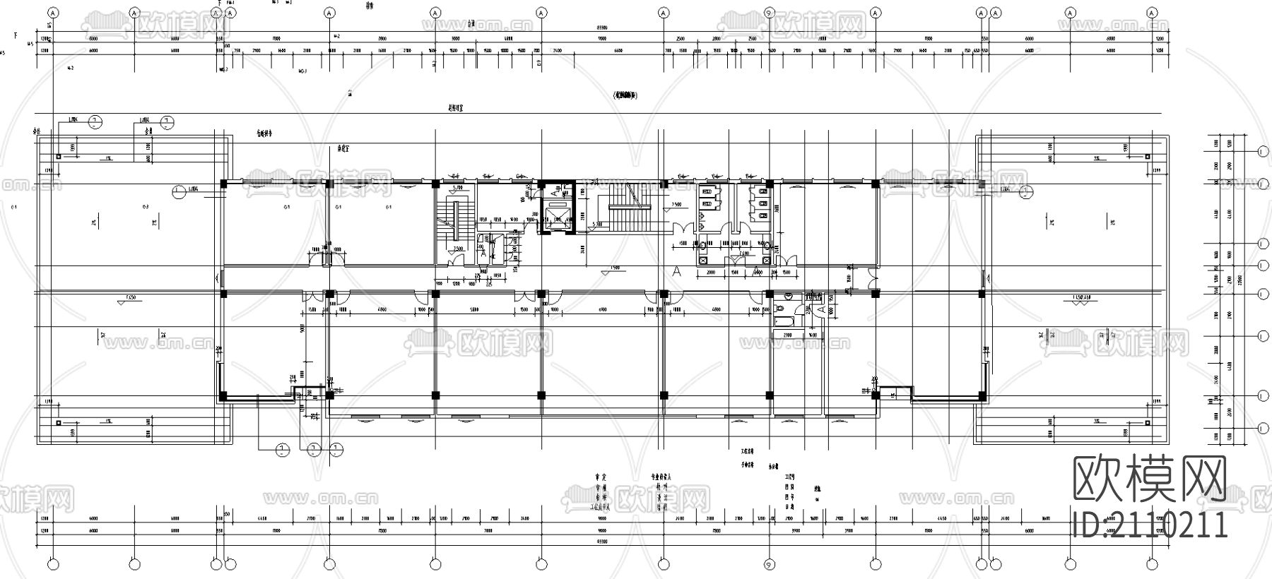 综合办公楼建筑cad施工图下载（渲染图6）