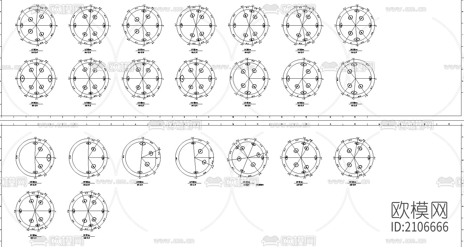 大跨度球壳网架节点大样下载（渲染图3）
