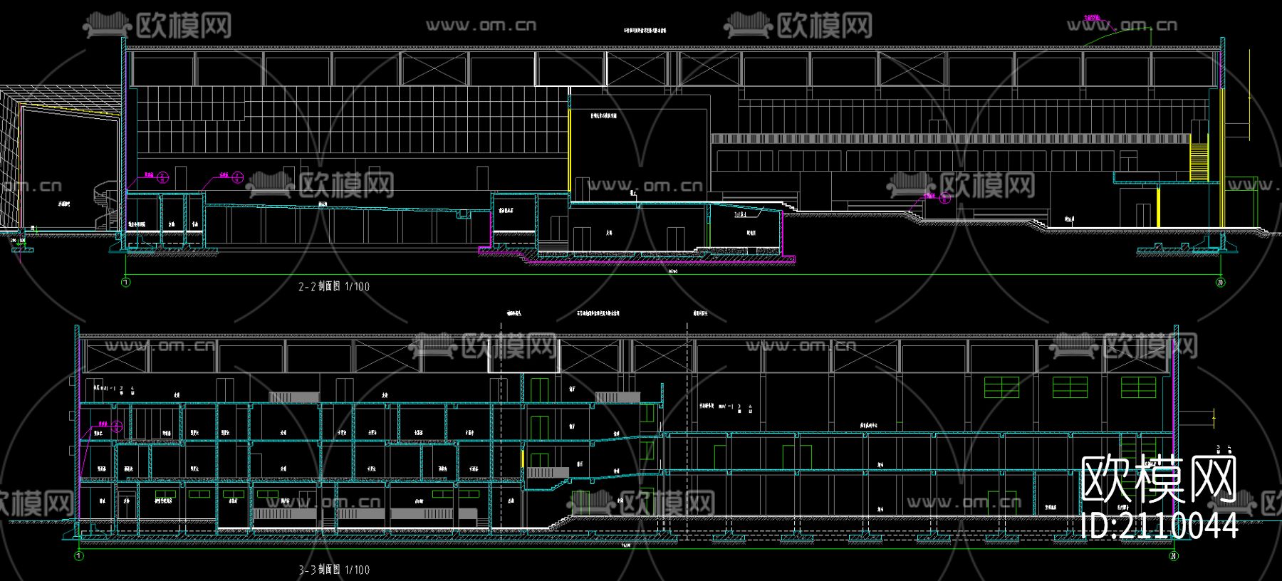 体育会所cad施工图下载（渲染图2）
