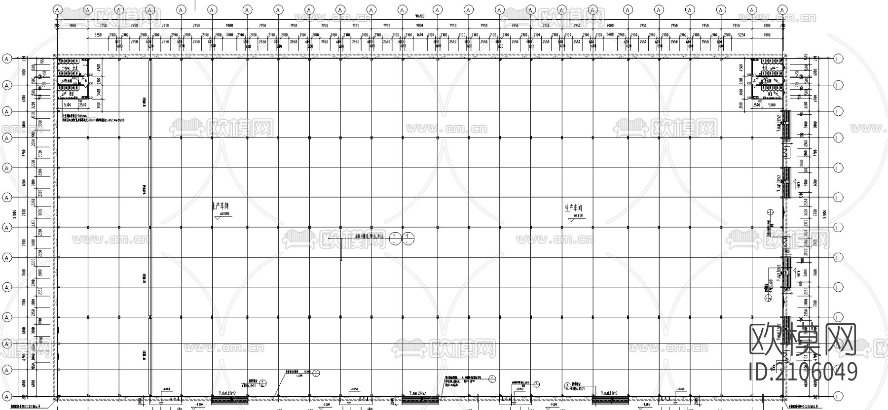安东园长江厂房cad施工图下载（渲染图4）