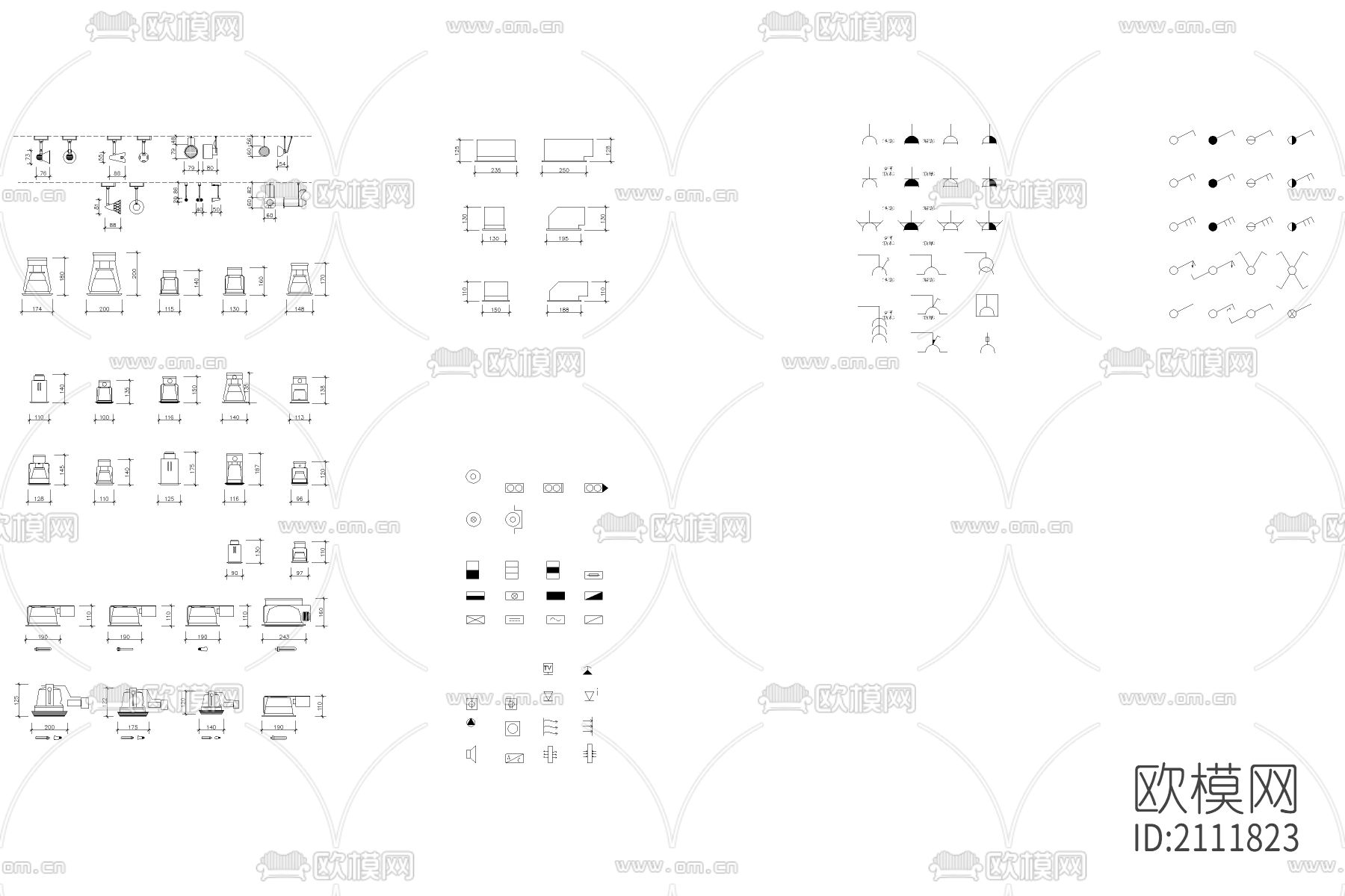五金件钉子钢cad图库下载（渲染图3）