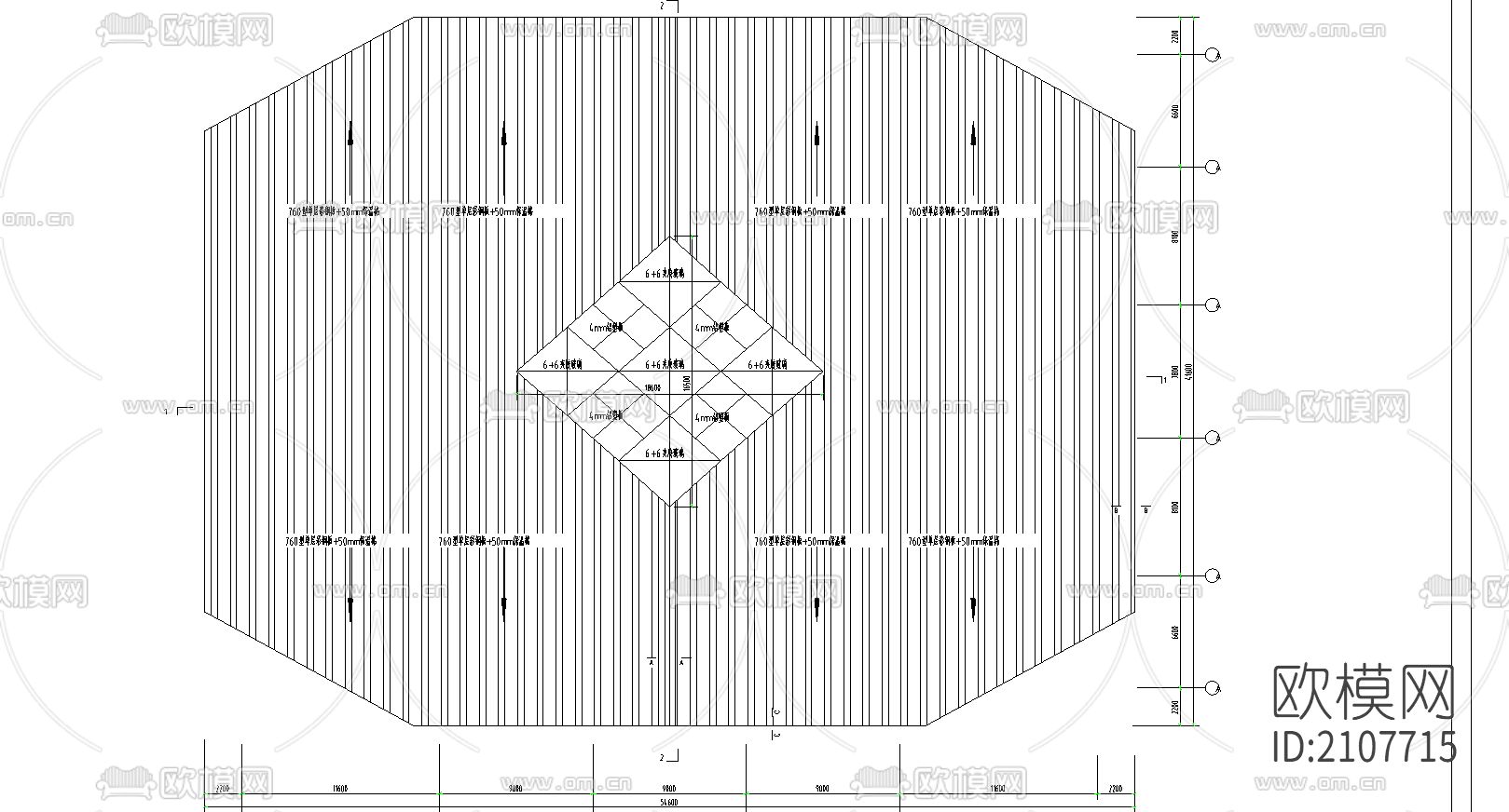 电业局网架cad施工图下载（渲染图3）