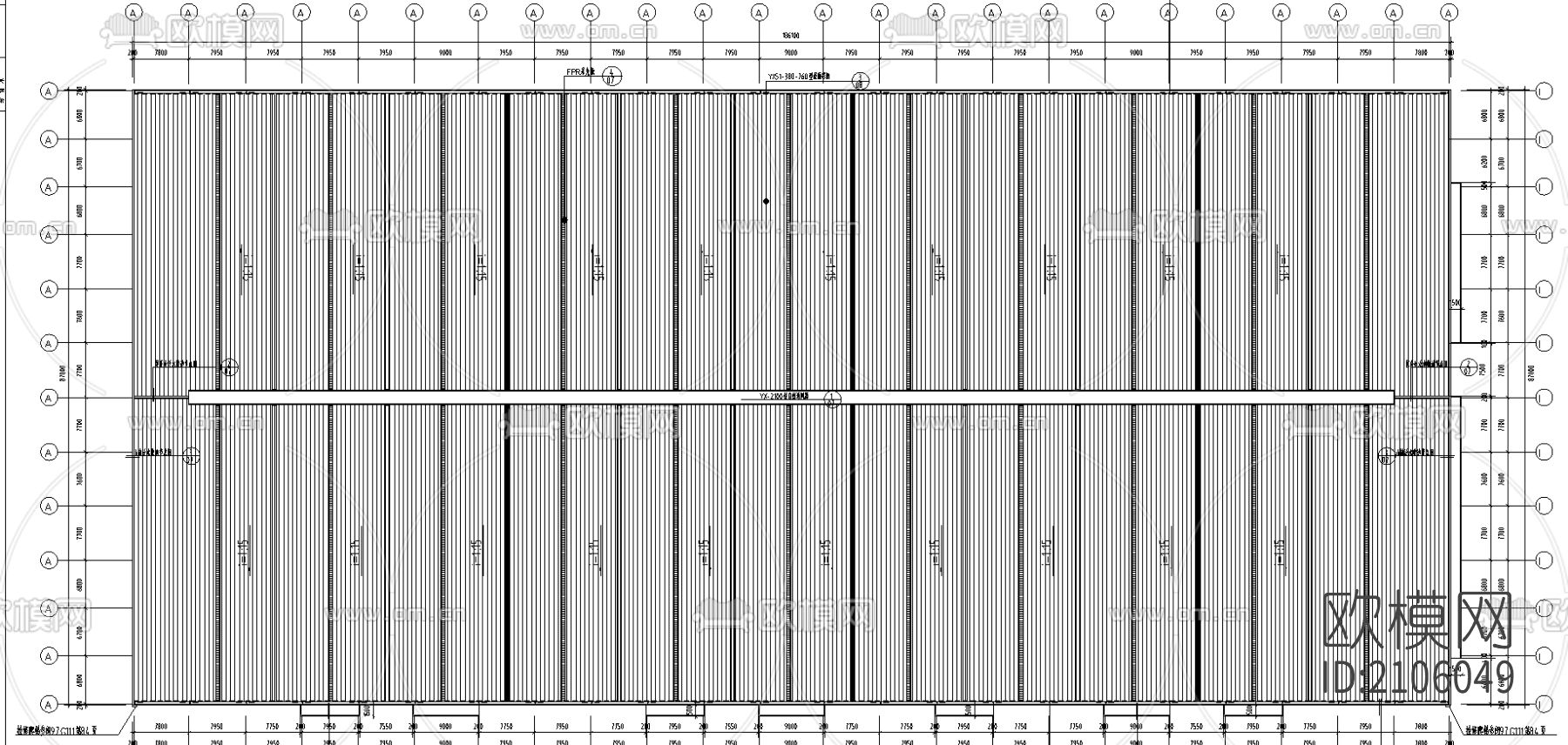 安东园长江厂房cad施工图下载（渲染图5）