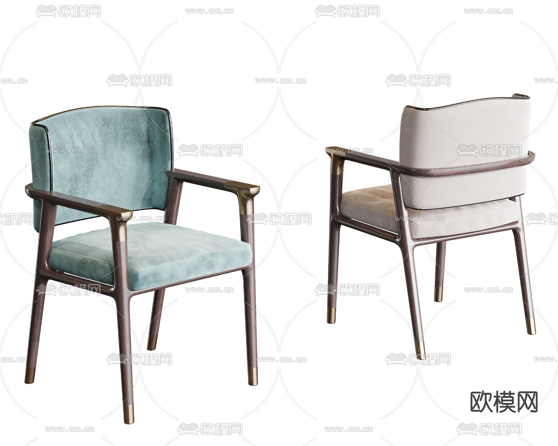 新中式餐椅单椅su模型下载（渲染图1）