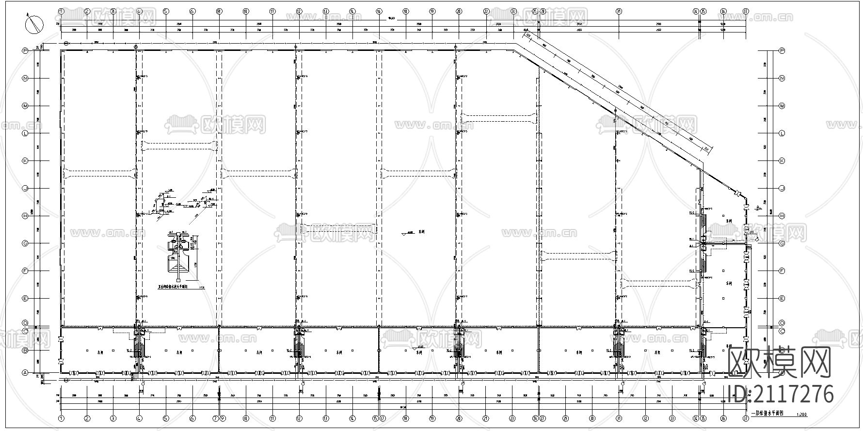 钢结构cad图纸下载（渲染图1）