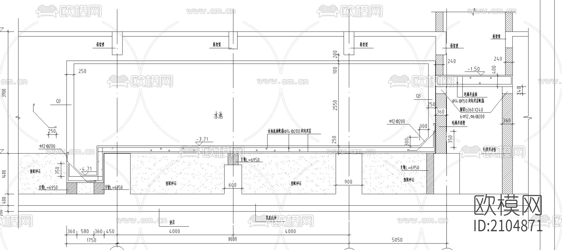 架结构商厦结构节点大样下载（渲染图3）