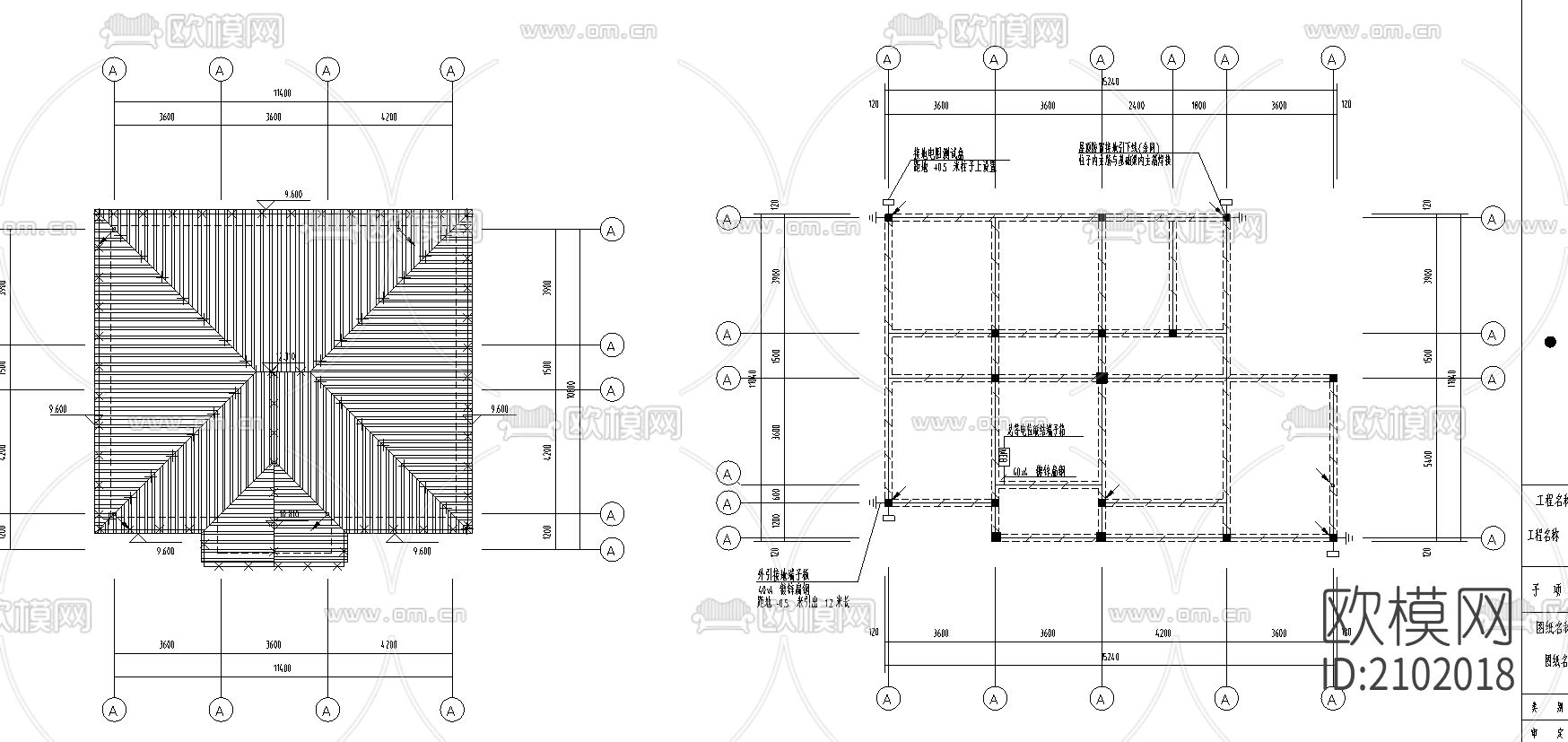 农居房电气cad施工图下载（渲染图1）