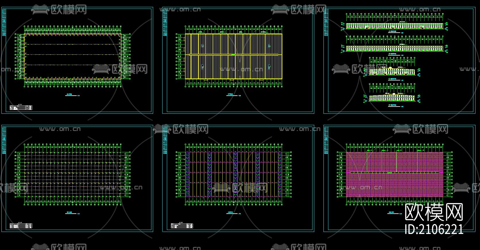 公司187×87厂房工程cad施工图下载（渲染图2）