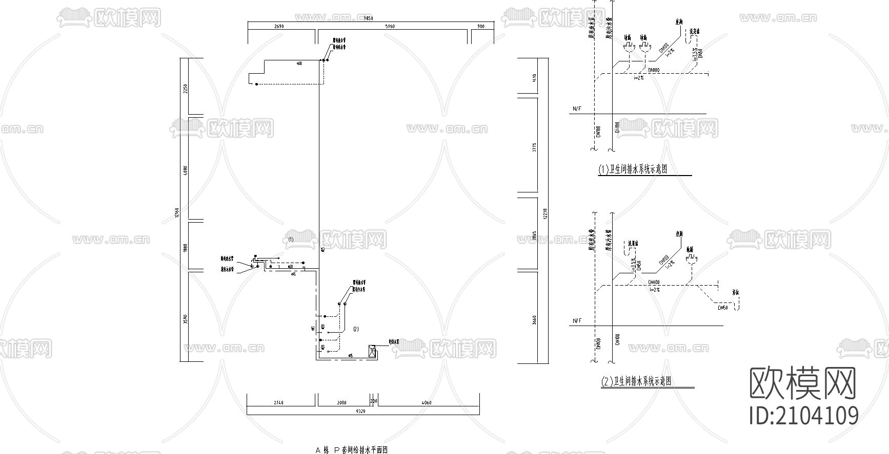 别墅cad施工图下载（渲染图4）