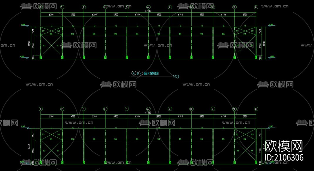 钢结构工程cad施工图-免费3dmax模型库-欧模网