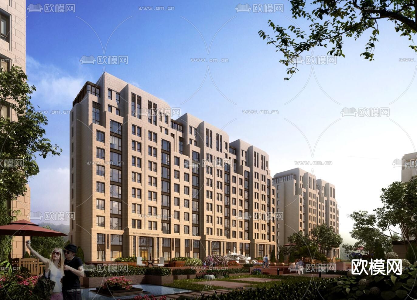 新古典南京五矿翡玉方山su模型