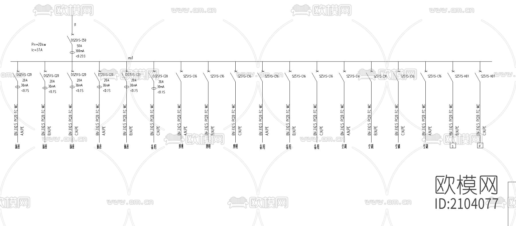 别墅cad施工图下载（渲染图2）