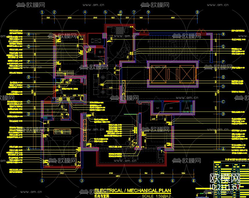 样板房cad图纸下载（渲染图3）