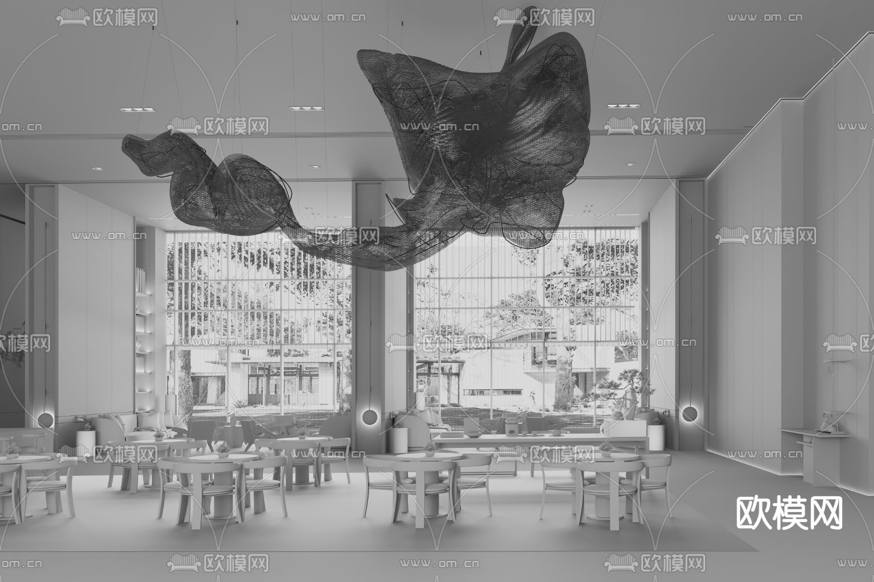 诗意设计 金众 · 柏悦公馆售楼处3d模型