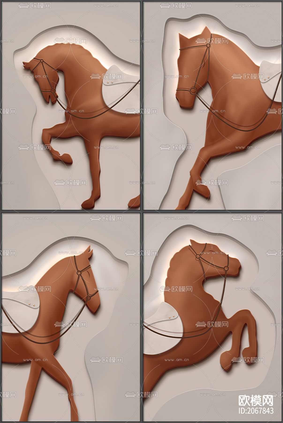 现代高档骏马装饰画下载