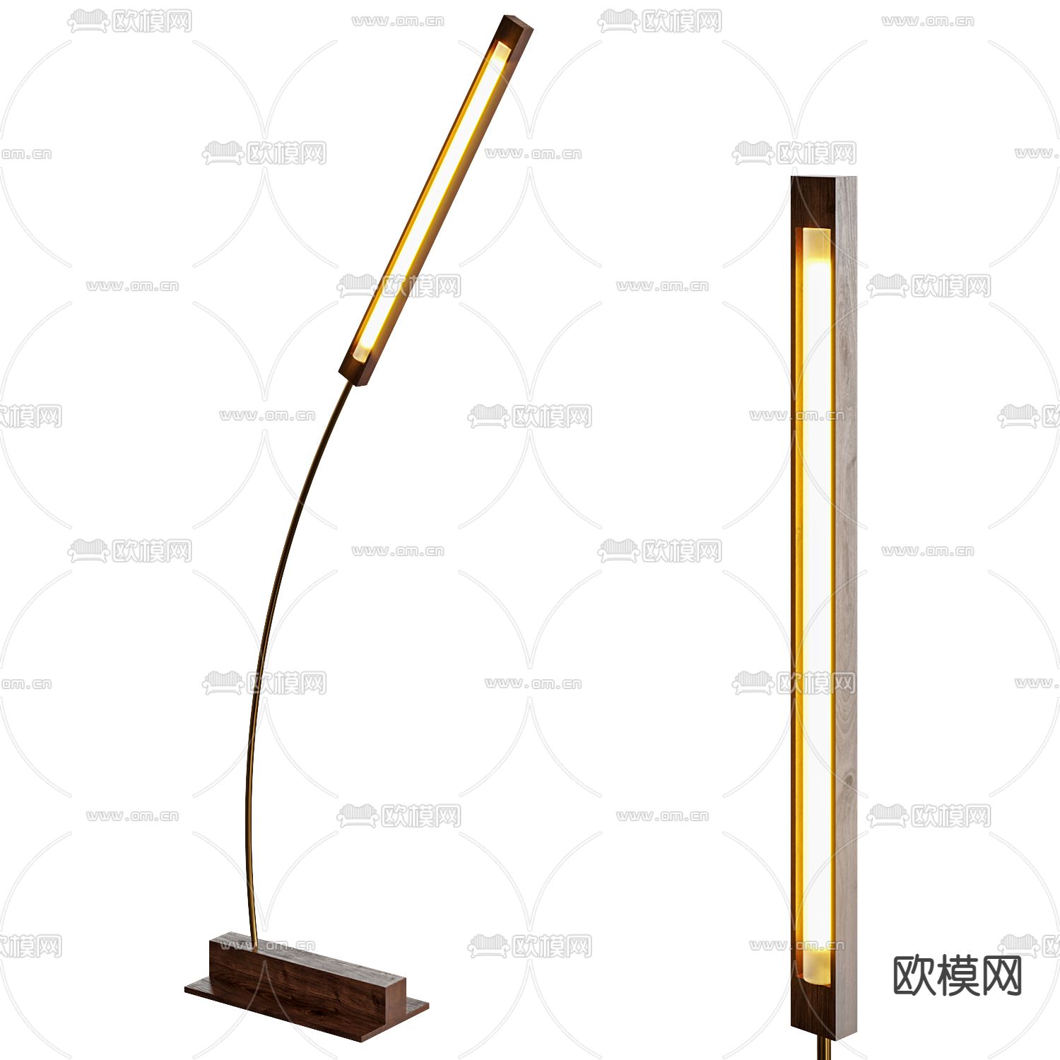 现代落地灯su模型