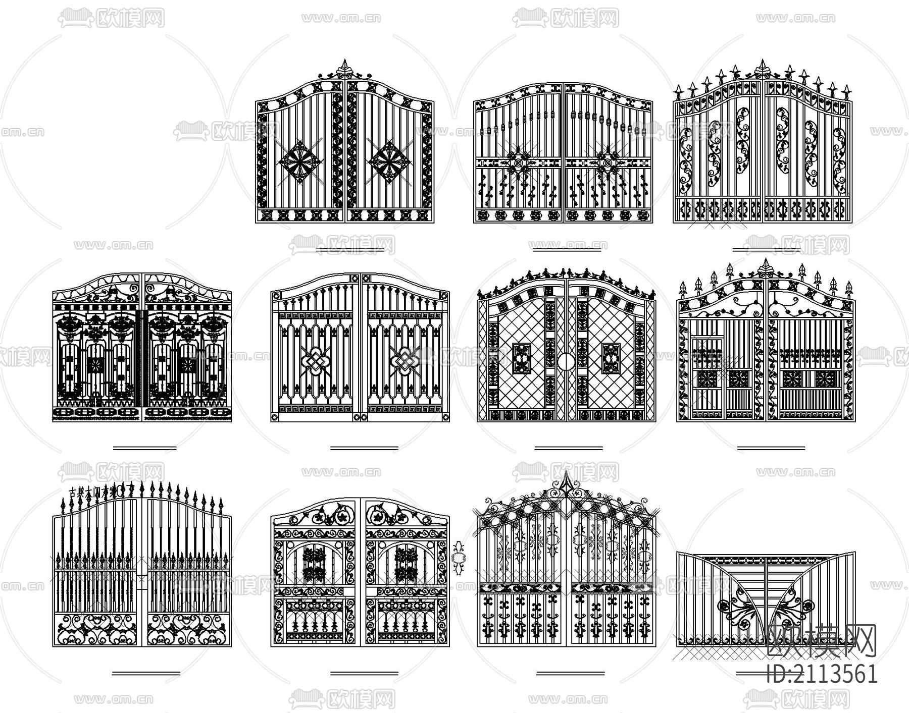 古建筑cad节点图下载（渲染图7）