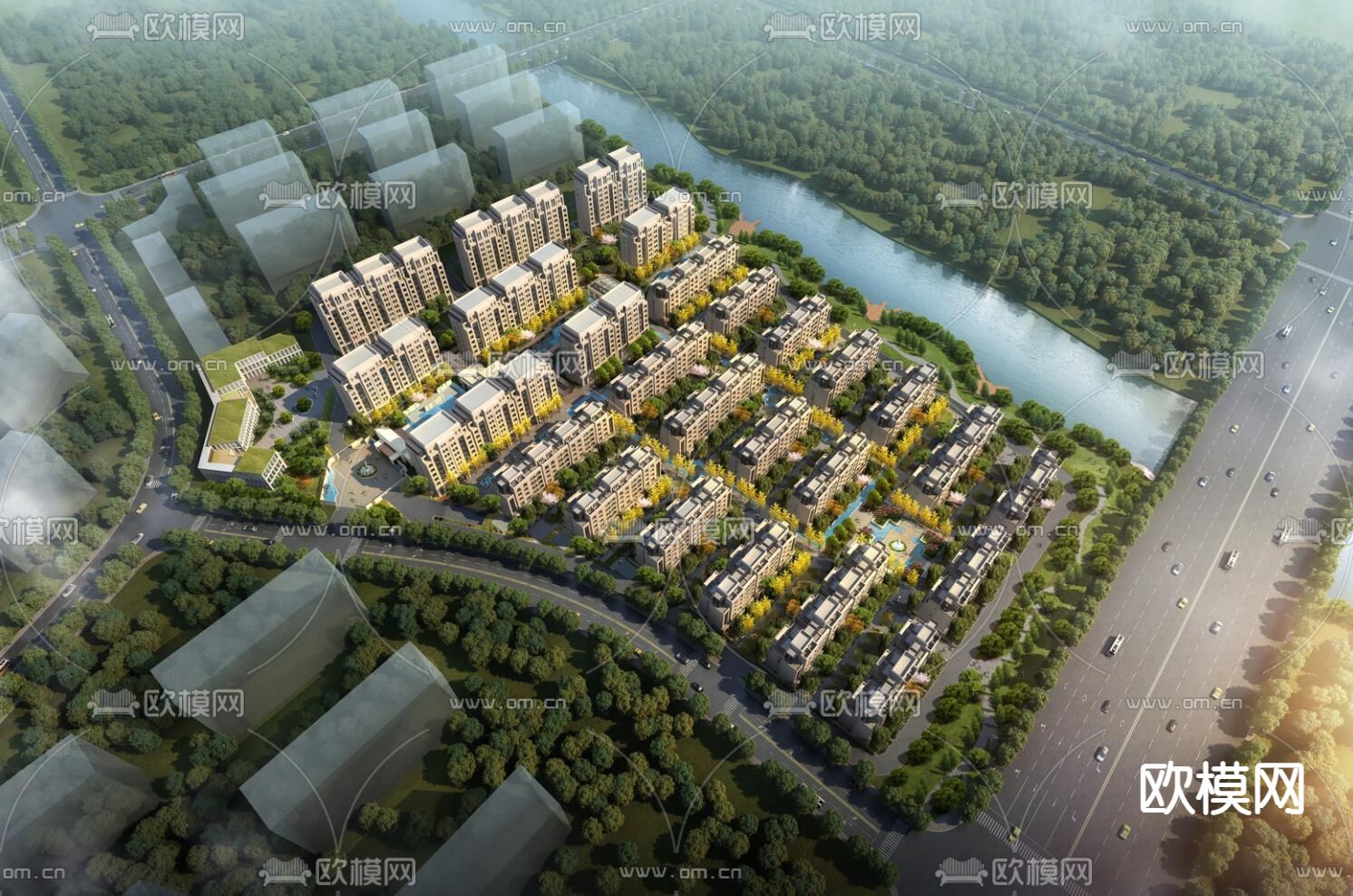 新古典南京五矿翡玉方山su模型