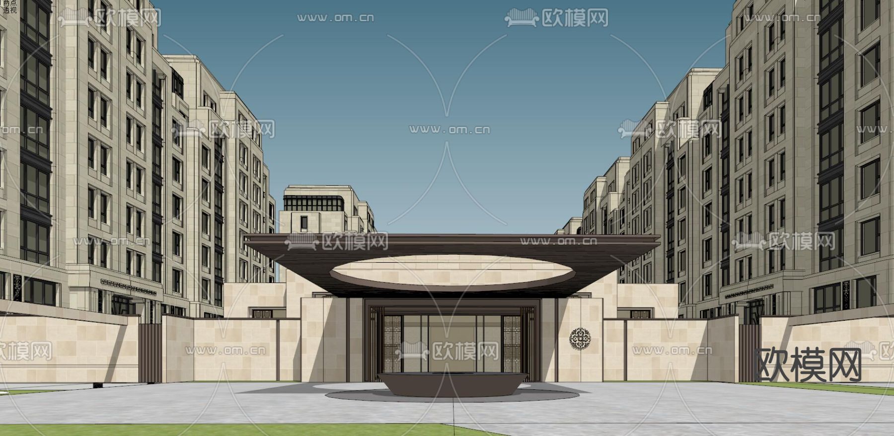 新古典南京五矿翡玉方山su模型