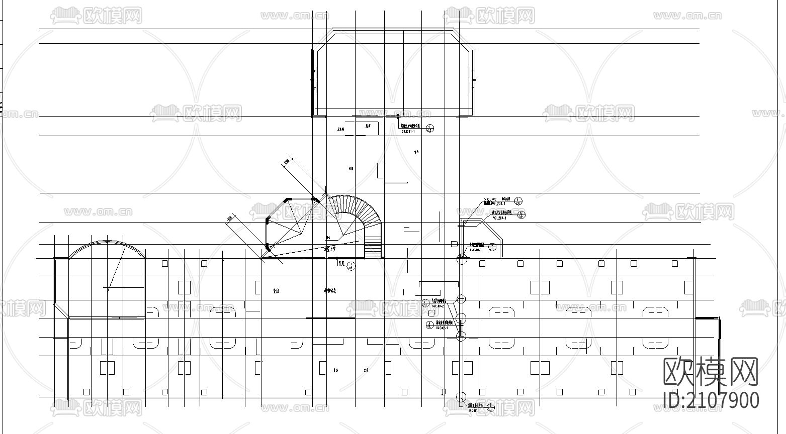 小渡假村宾馆cad施工图下载（渲染图3）