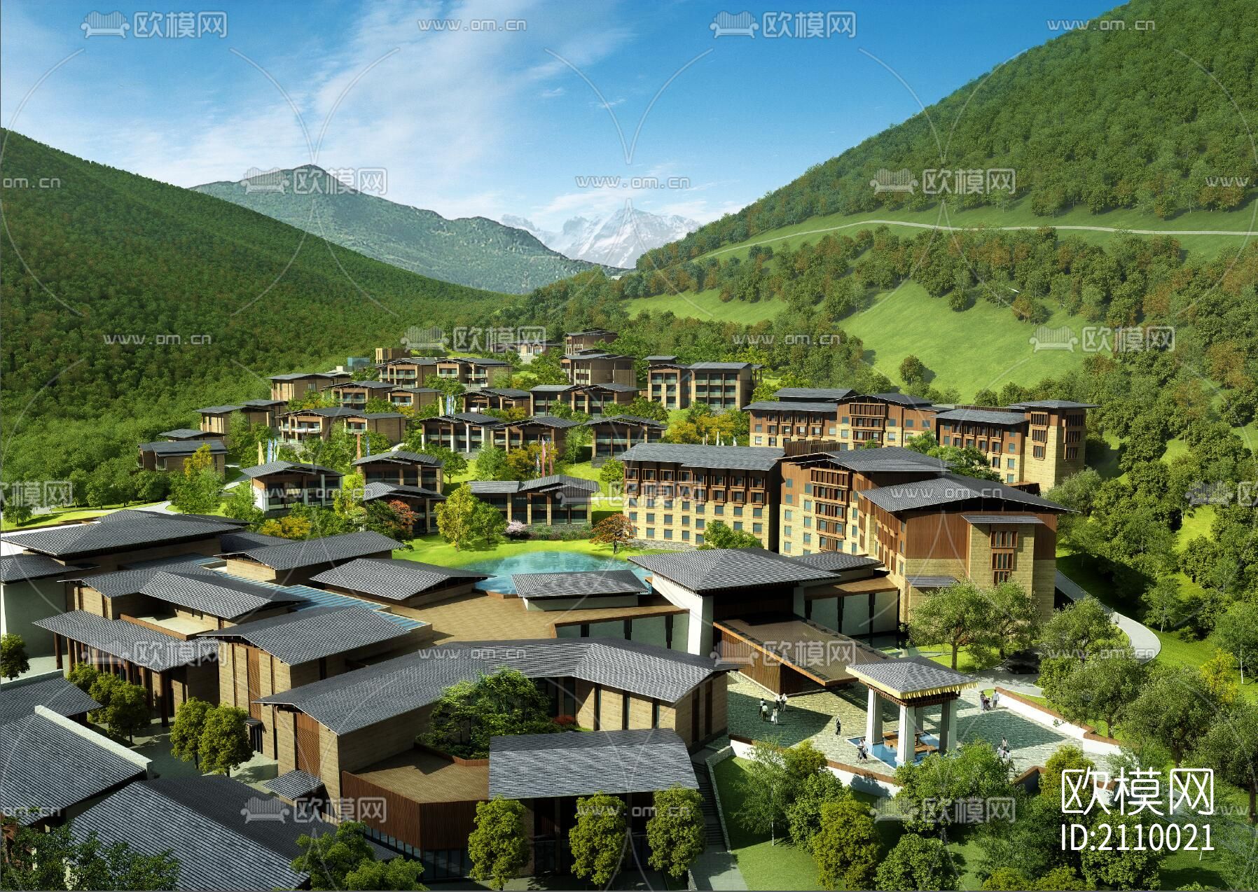 酒店民宿cad施工图下载（渲染图8）