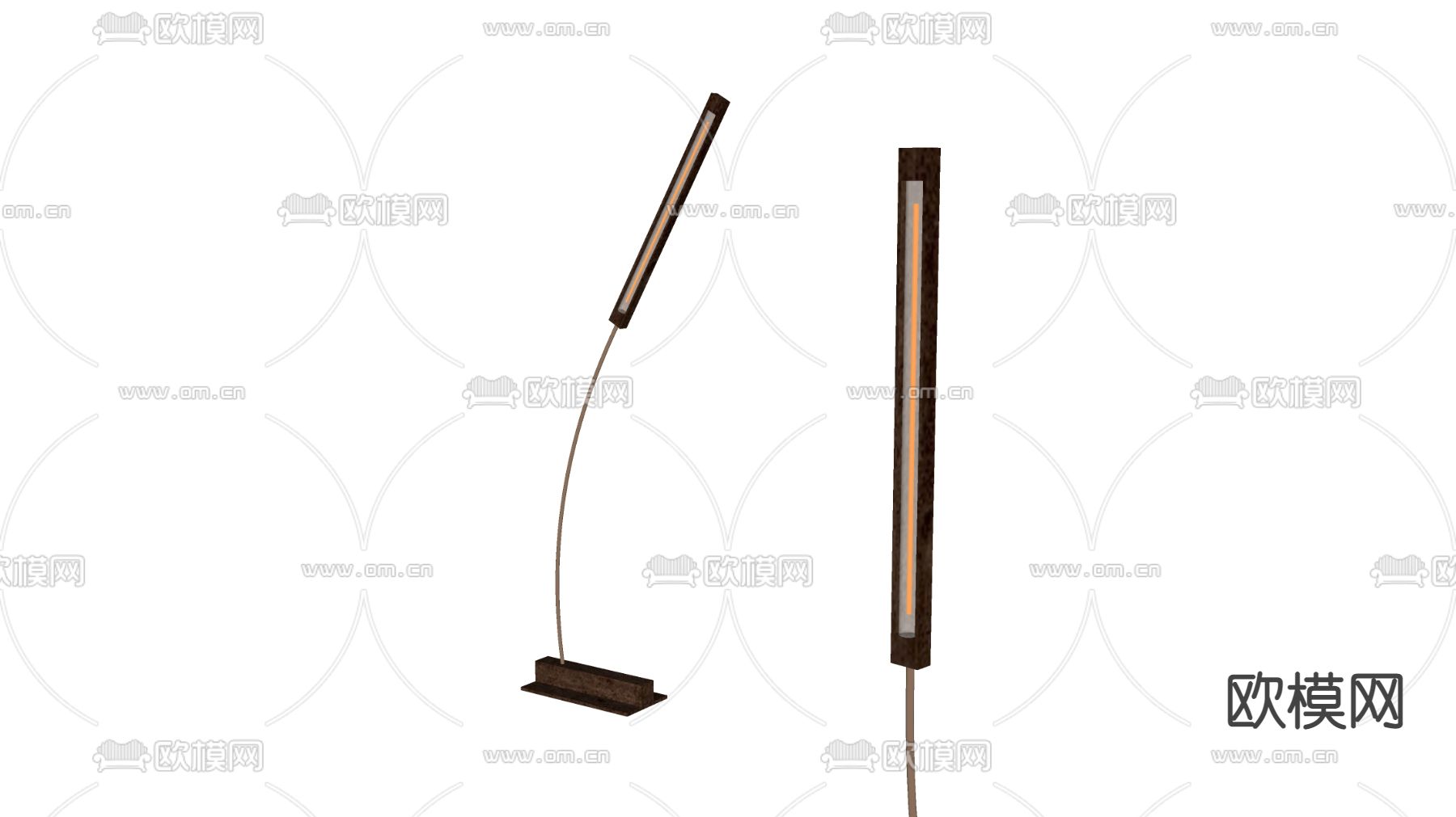 现代落地灯su模型