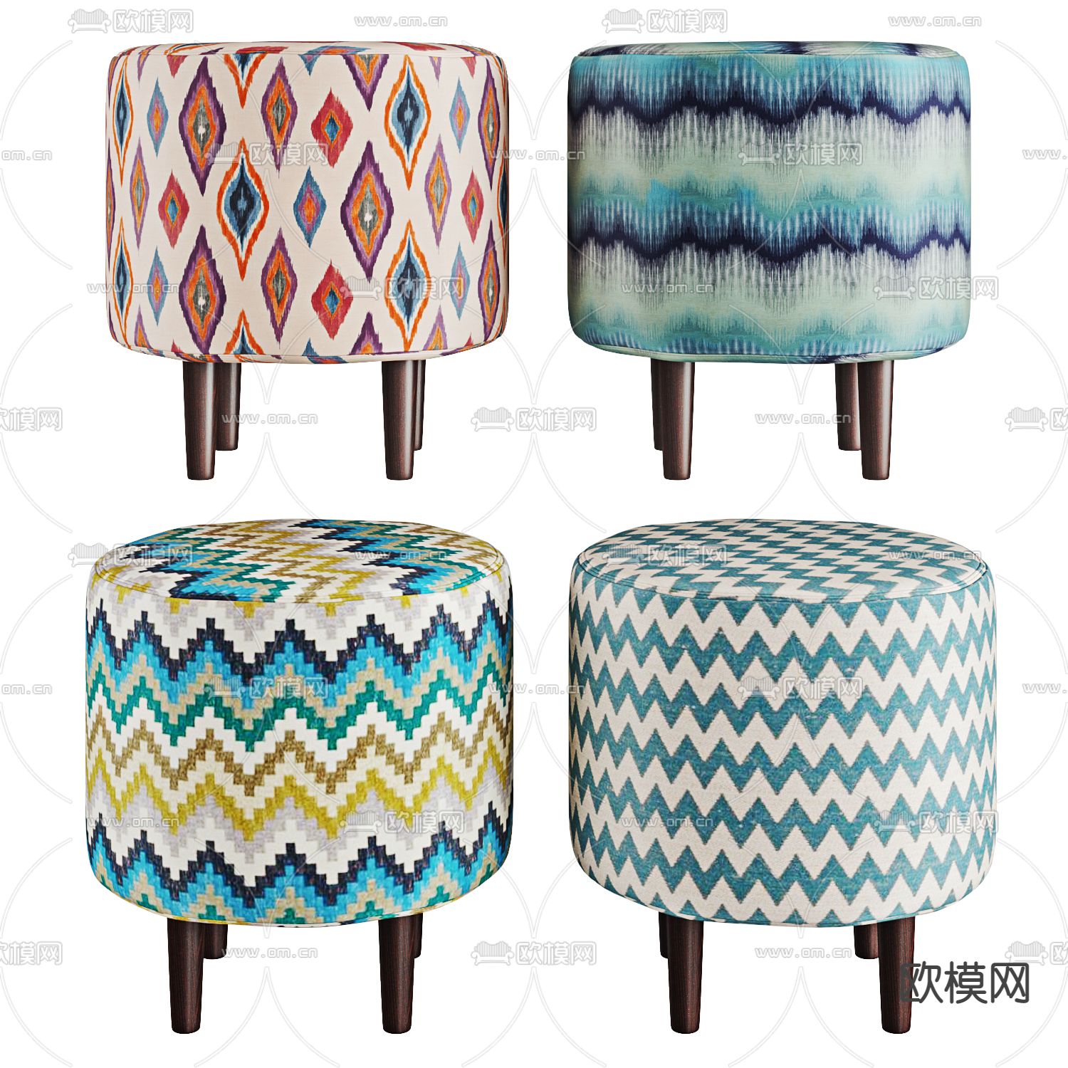 北欧凳子su模型下载（渲染图1）