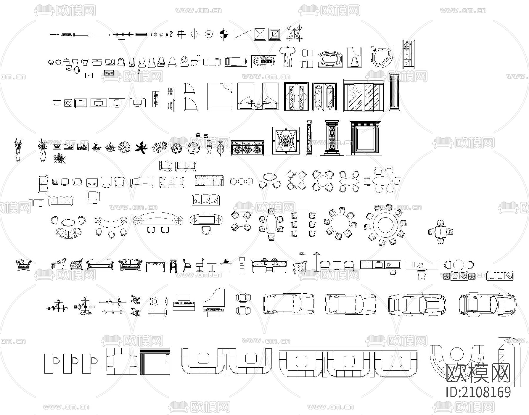精品cad图块下载（渲染图2）