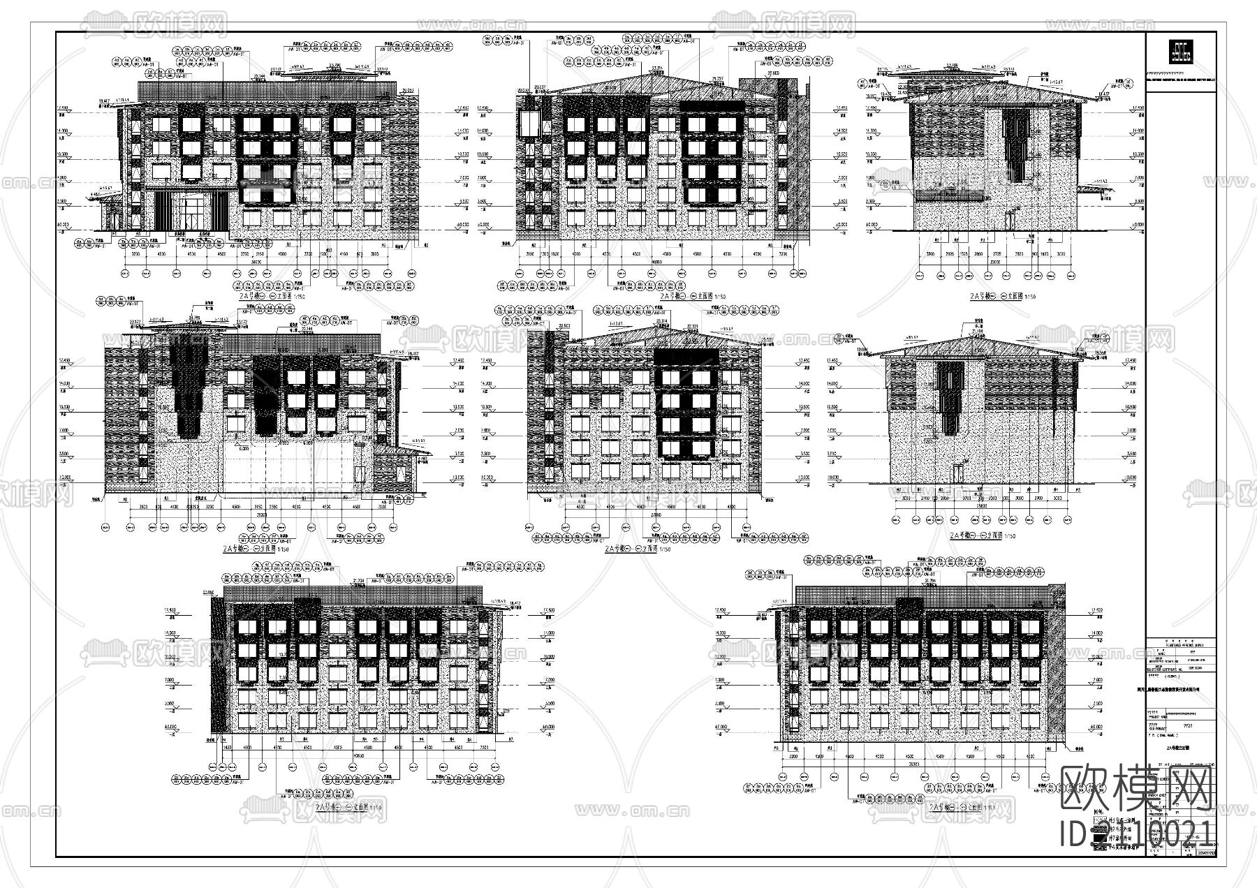 酒店民宿cad施工图下载（渲染图6）