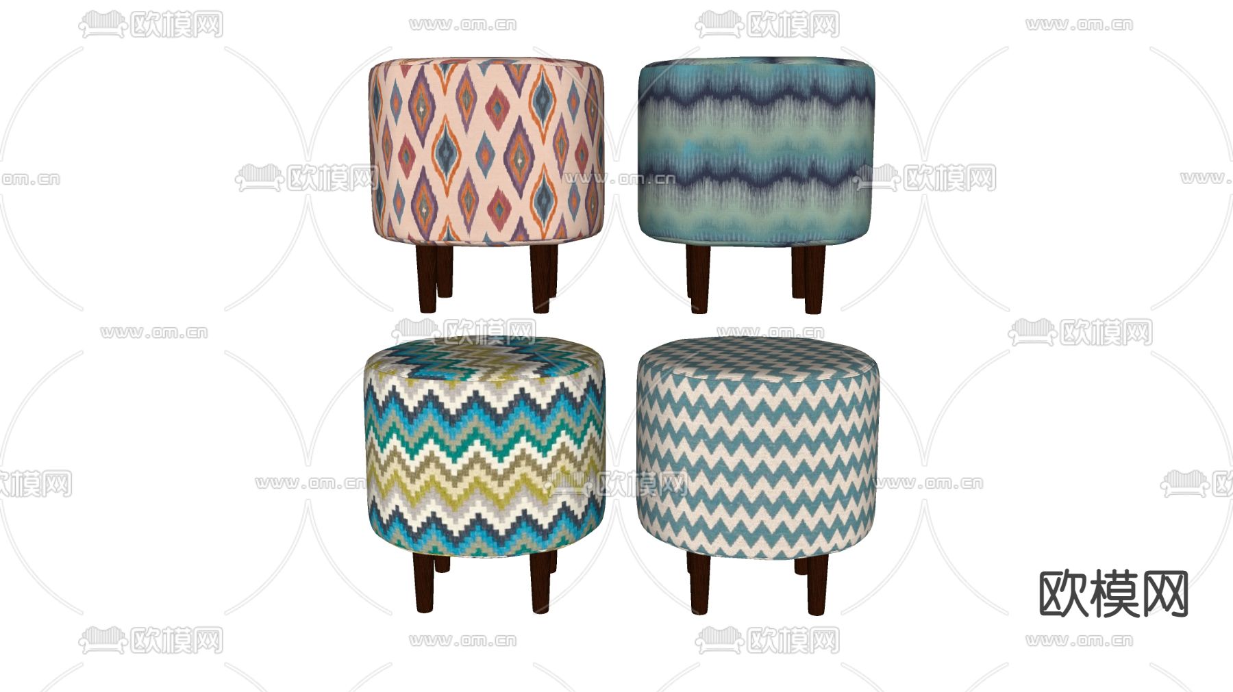 北欧凳子su模型下载（渲染图2）
