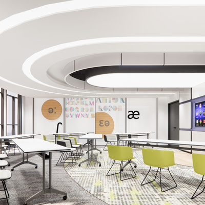  现代多媒体教室su模型 