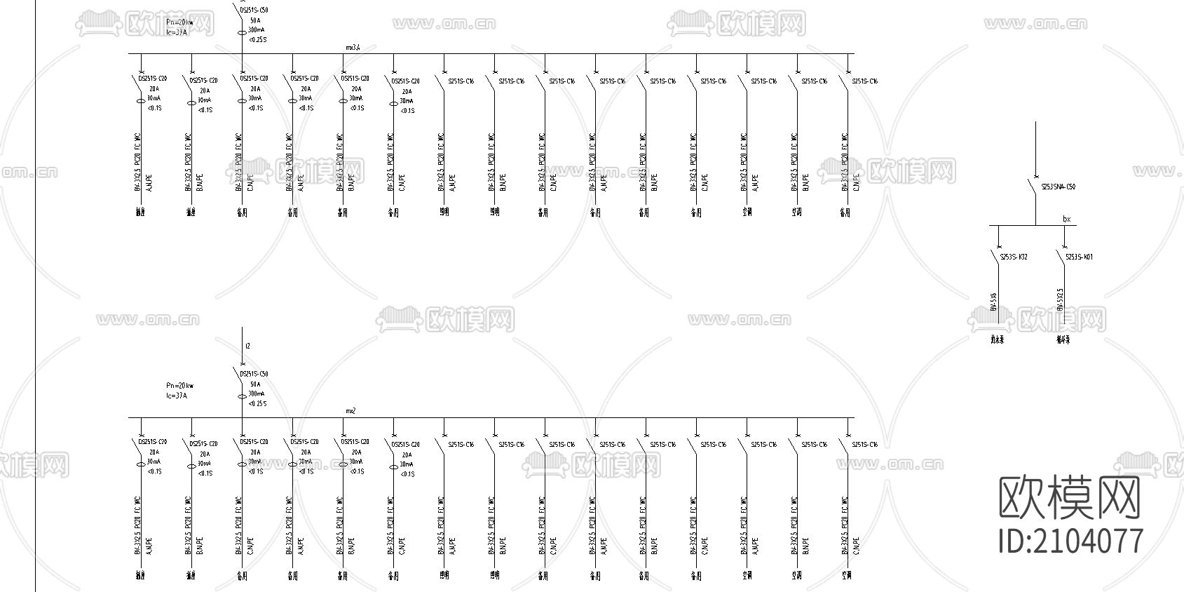 别墅cad施工图下载（渲染图3）