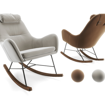  现代户外摇椅su模型 