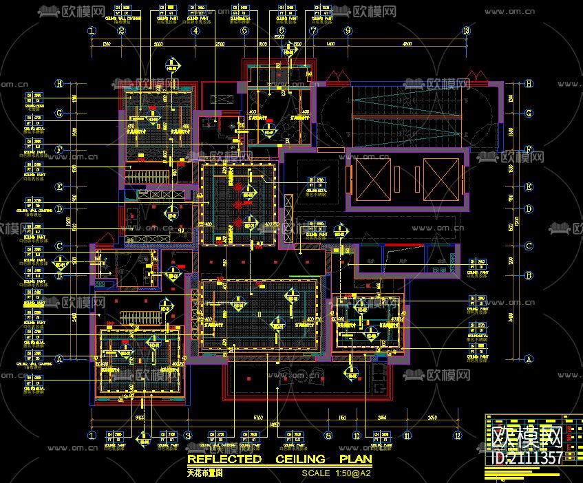 样板房cad图纸下载（渲染图2）