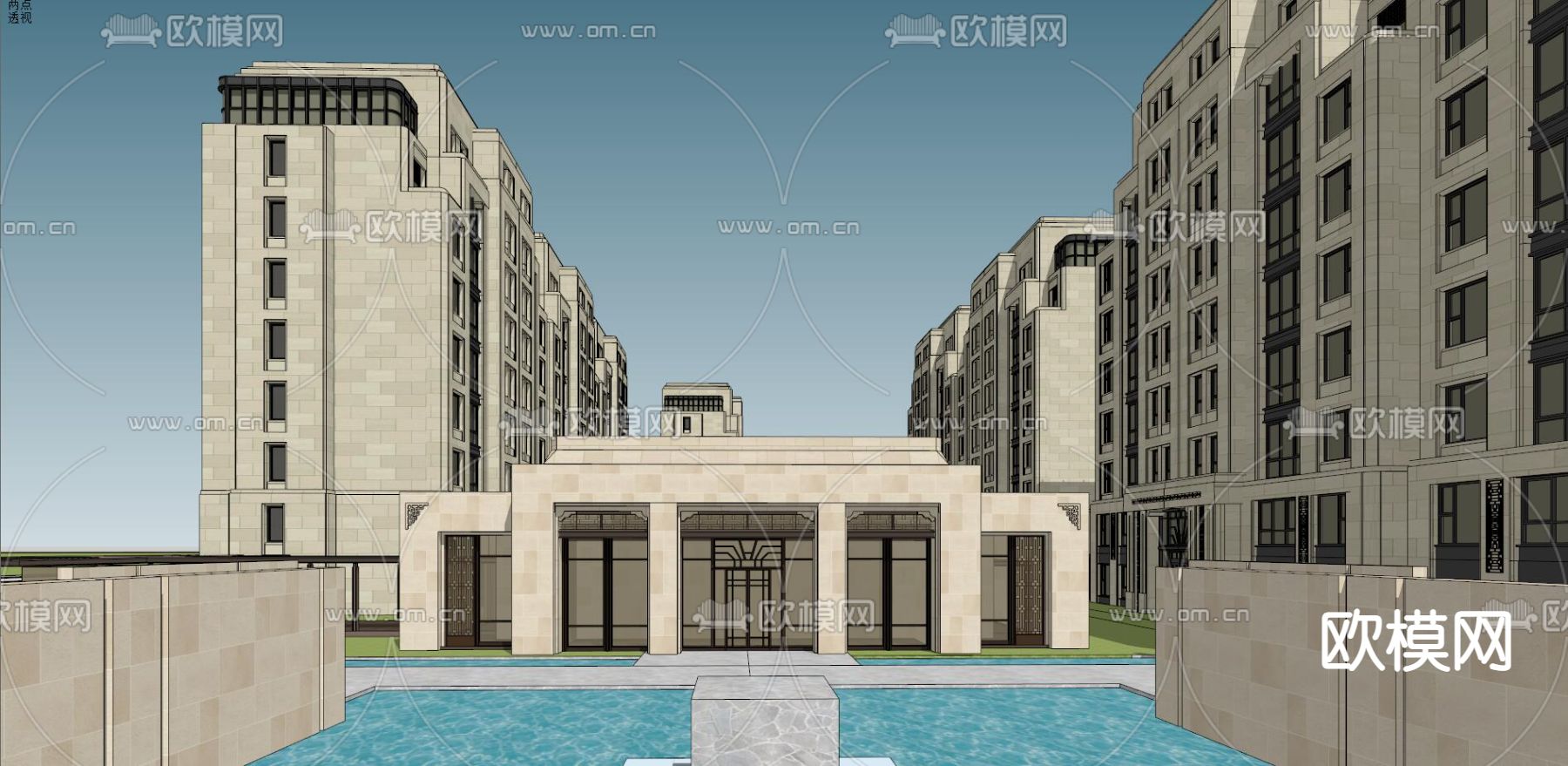 新古典南京五矿翡玉方山su模型