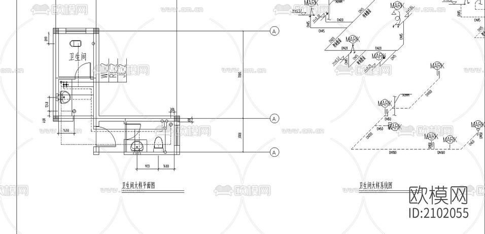 農(nóng)居房水cad施工圖下載(渲染圖1)
