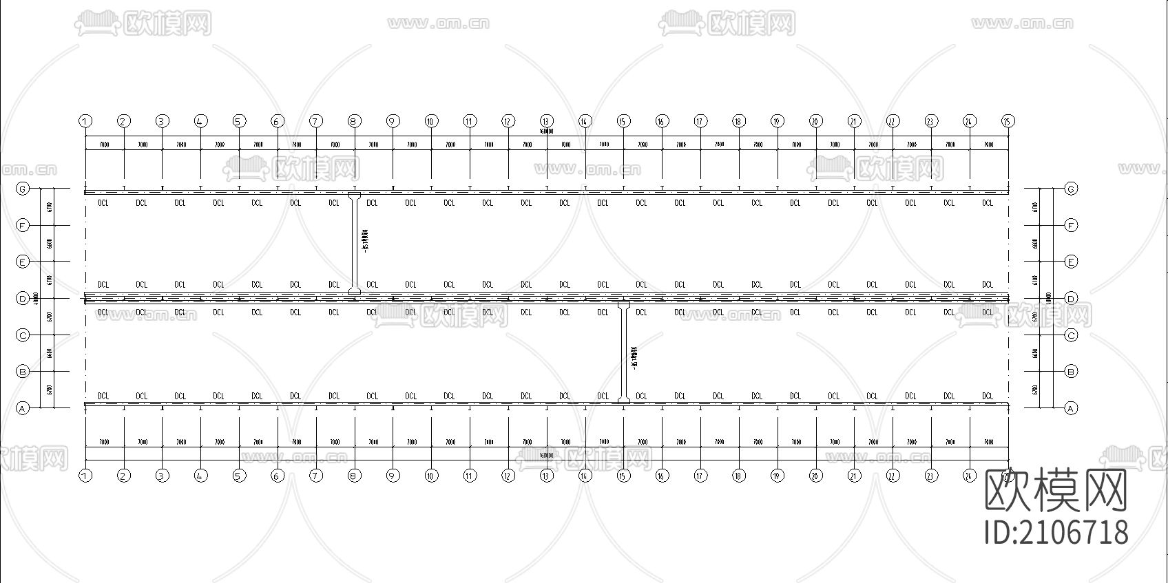 钢结构40米跨度工程cad施工图下载（渲染图2）